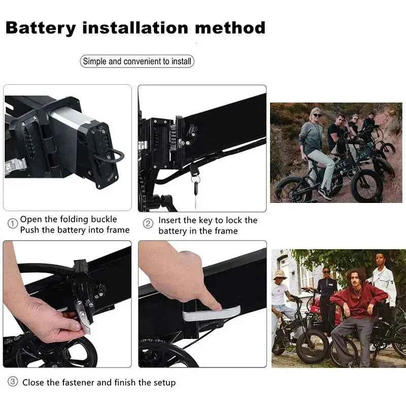 Battery for Engwe EP-2 Pro Engine X Engine Pro Foldable E-bike Battery 48V 17.5Ah 16Ah 13Ah Replacement Battery