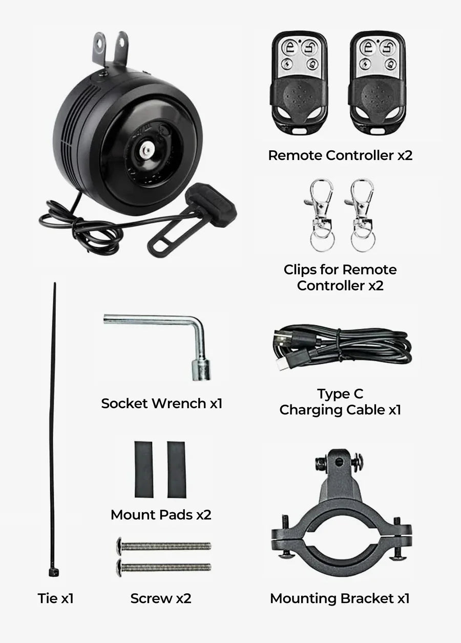 Waterproof Anti-Theft Vibration Alarm with USB Rechargeable Function