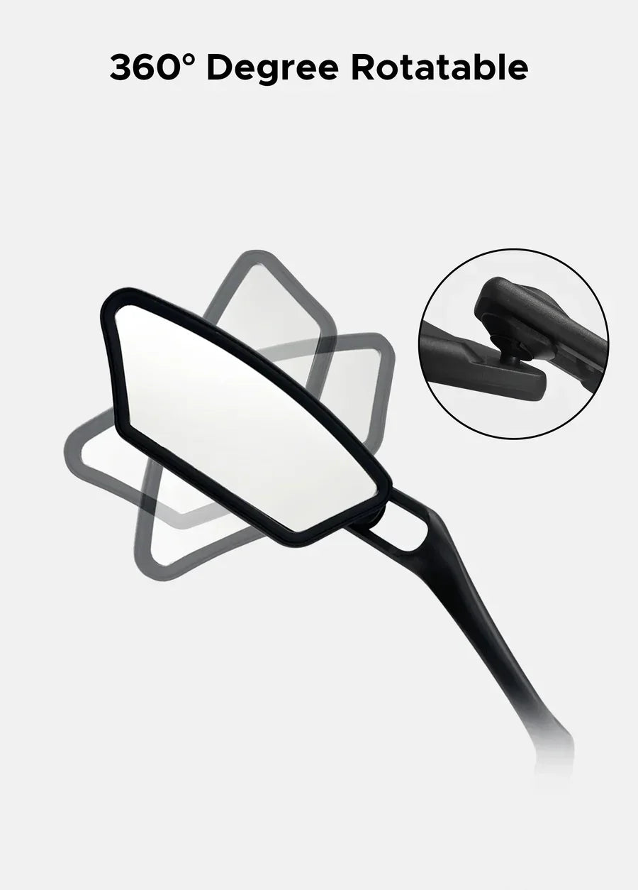 360° Rotatable Foldable Adjustable Bicycle Rear View Mirror（A pair ）
