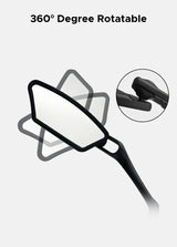 360° Rotatable Foldable Adjustable Bicycle Rear View Mirror（A pair ）
