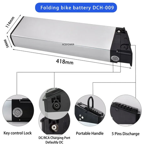 Battery for Engwe EP-2 Pro Engine X Engine Pro Foldable E-bike Battery 48V 17.5Ah 16Ah 13Ah Replacement Battery