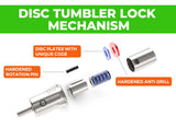 ZOVII 120dB Alarm Chain Lock – 8mm Stainless Steel, 1200mm | ZCL08-120