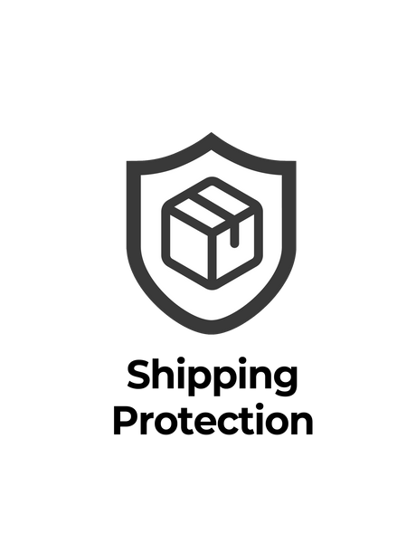 Xcotton ebike shipping protection badge featuring a shield and a box icon