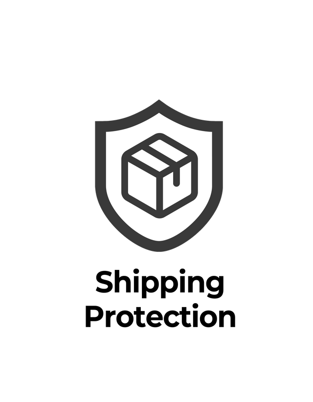 Xcotton ebike shipping protection badge featuring a shield and a box icon