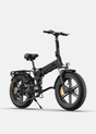 ENGWE.COM Engine X electric bike black folding EU e-bike with fat tires and rear cargo rack