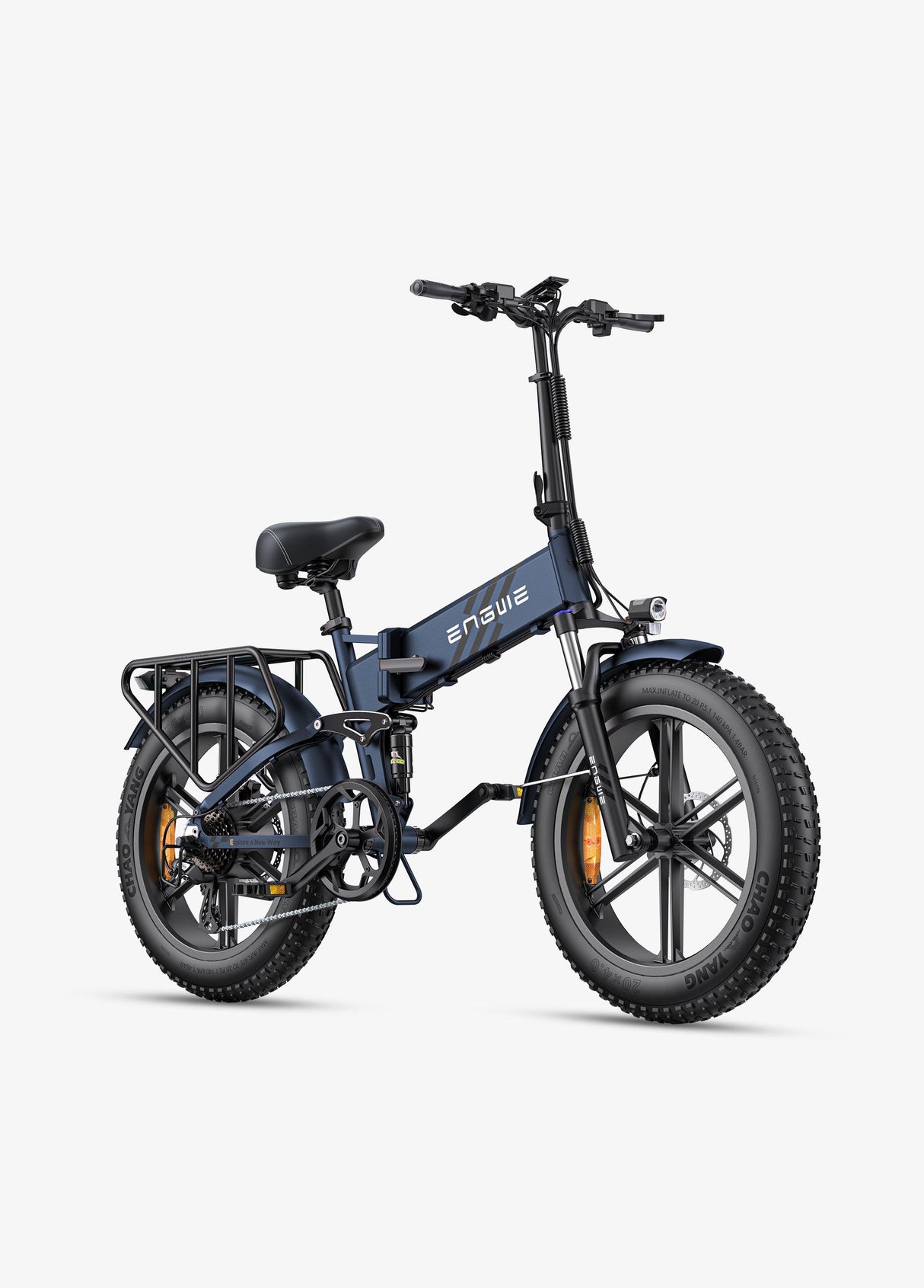 ENGWE Engine Pro 2.0 electric bike EU model with folding frame and fat tires in black