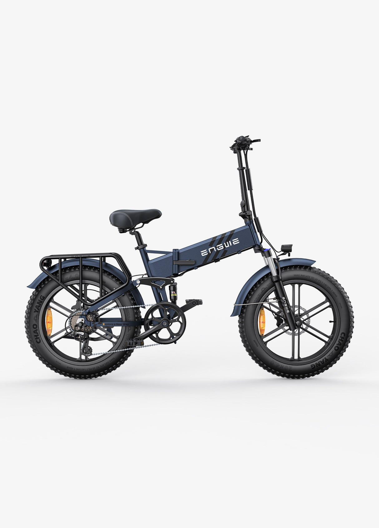 ENGWE Engine Pro 2.0 electric bike EU e-bike in blue with foldable frame and fat tires