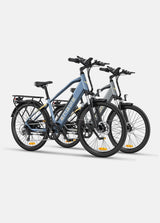 Engwe P26 Combo electric bike in blue and gray with a modern design and durable features