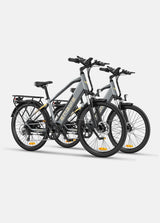 Engwe P26 Combo electric bike in gray, featuring a sleek frame and durable tires for city riding