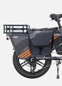 LE20 rear pannier bag attached to a bicycle with a black design for convenient storage